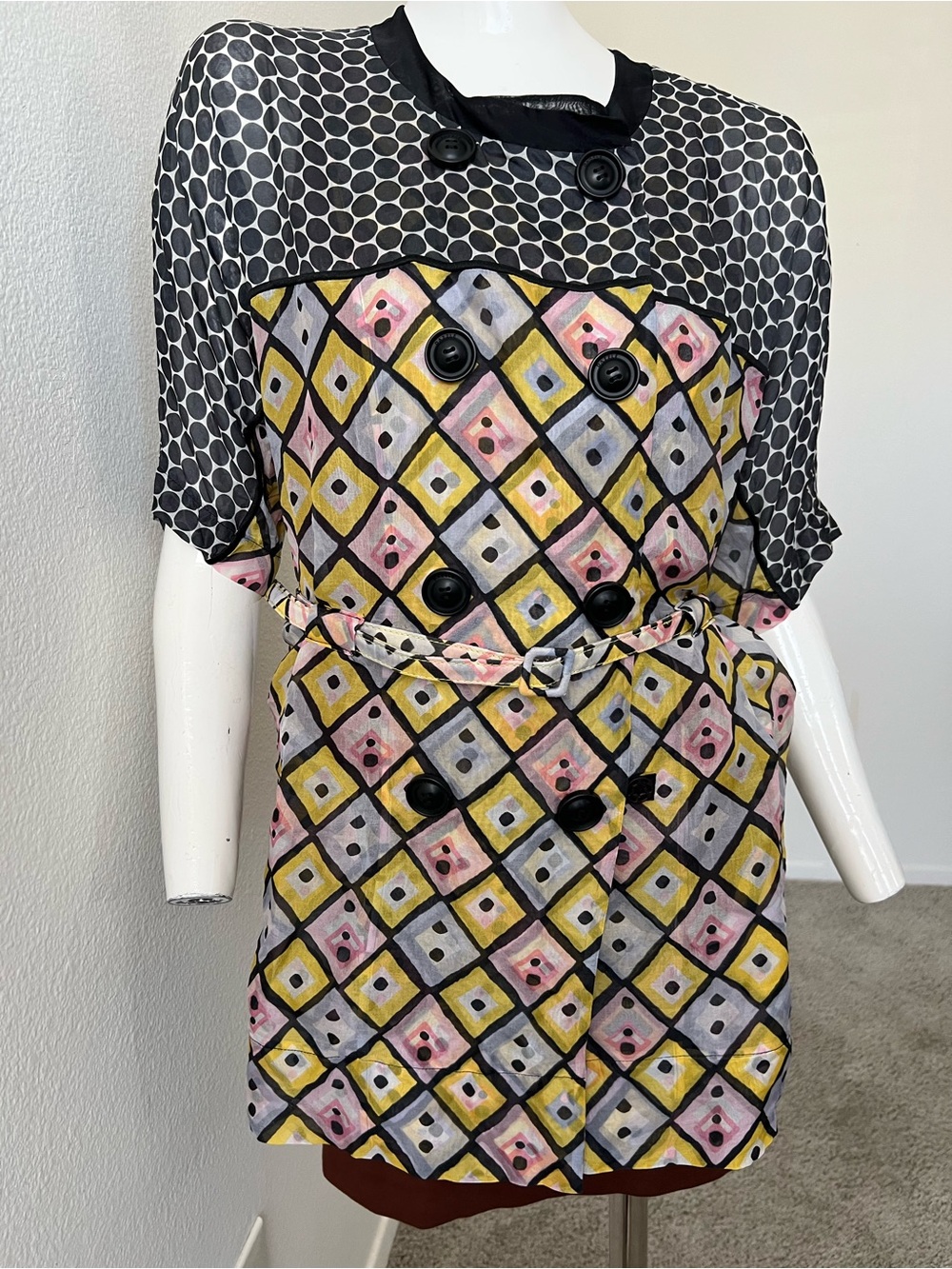 Dazzle Mulberry Silk Blazer- Fun print!